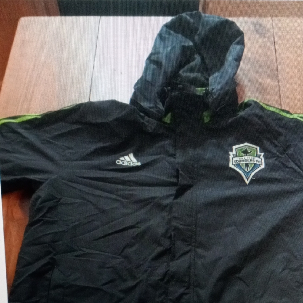Adidas  XBOX Grey and Green Hooded Jacket Mens XL